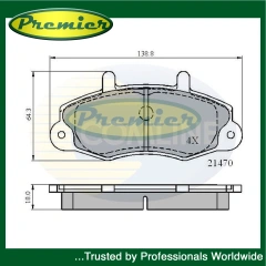 Колодки передние для Ford Transit 1991-2000 R14"